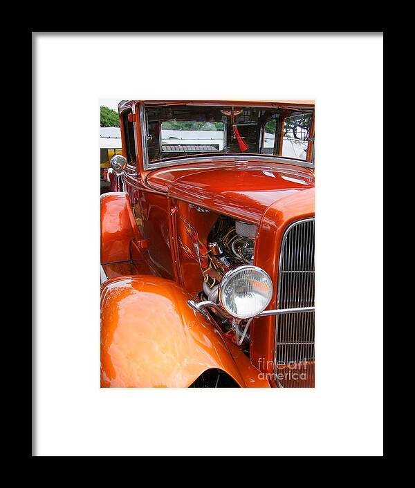 Ford V8 Framed Print featuring the photograph Ford V8 Right Side View by Mary Deal
