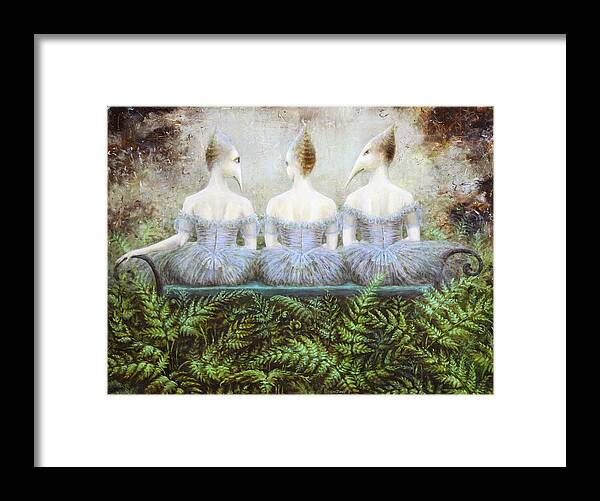 Forest Framed Print featuring the painting Forest Divas by Lolita Bronzini
