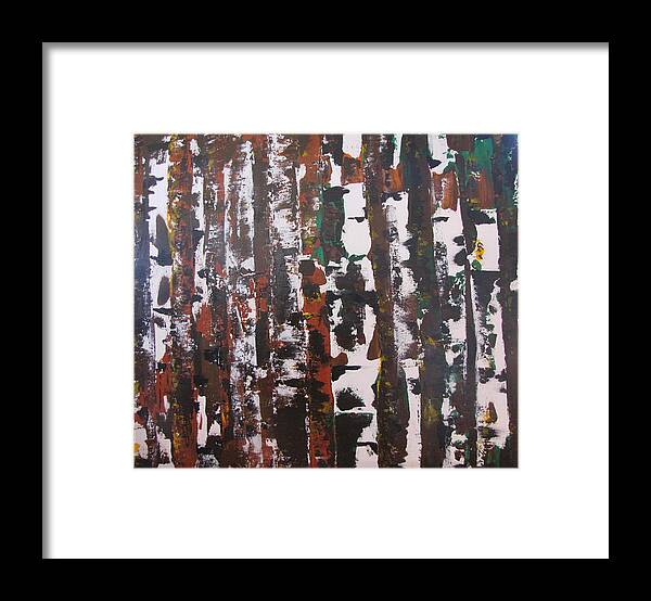 Abstract Framed Print featuring the painting Forest For The Trees by Gary Smith