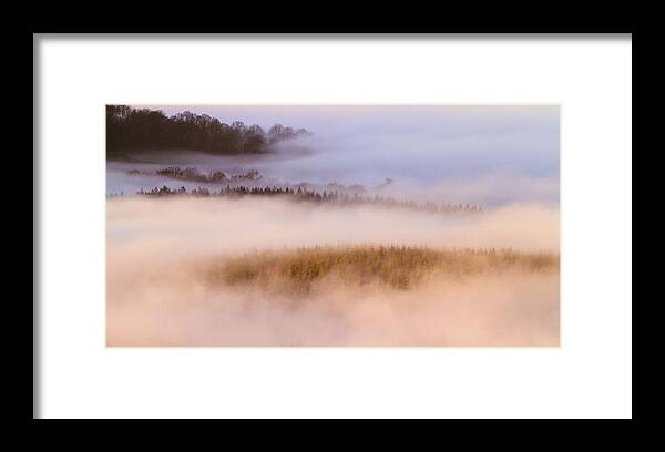 Fog Framed Print featuring the photograph Forest islands by Natura Argazkitan