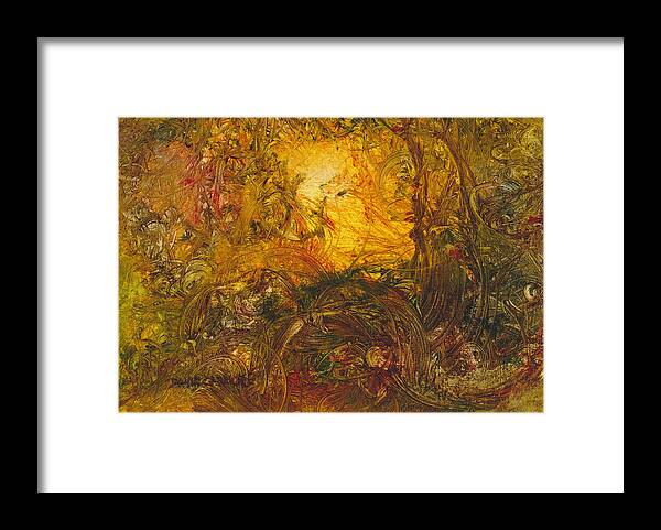 Forest Framed Print featuring the painting Forest Light 60 by David Ladmore
