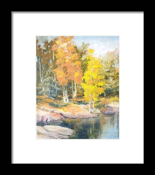 Painting Framed Print featuring the painting Forest by Sheila Romard