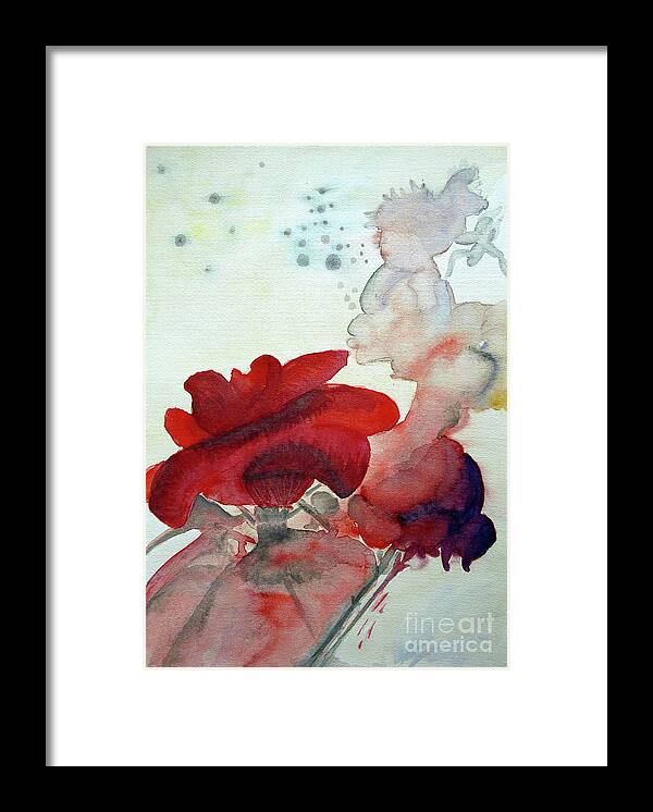 Abstract Framed Print featuring the painting Forever by Jasna Dragun