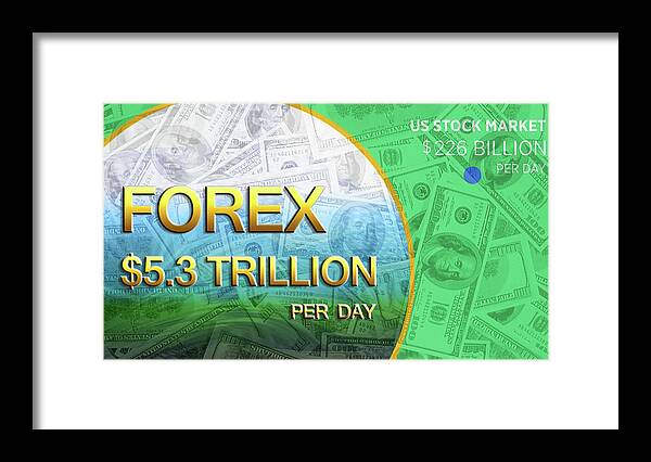 Forex Framed Print featuring the digital art Forex 1a by Walter Herrit