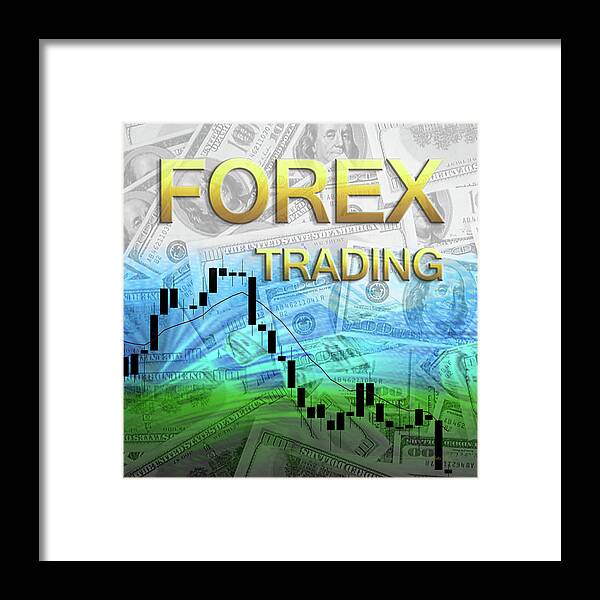 Forex Framed Print featuring the digital art Forex Trading 1b by Walter Herrit