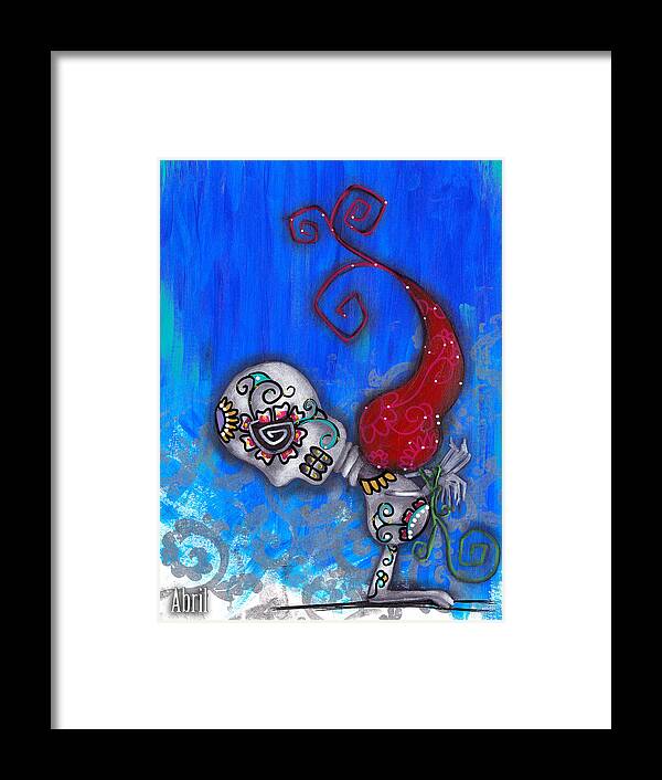 Day Of The Dead Framed Print featuring the painting Forgiveness by Abril Andrade