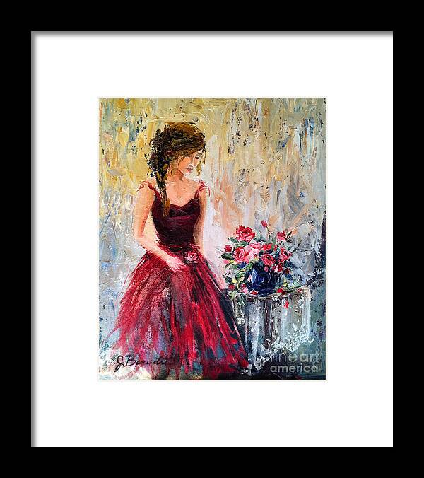 Woman Framed Print featuring the painting Forgotten Rose by Jennifer Beaudet