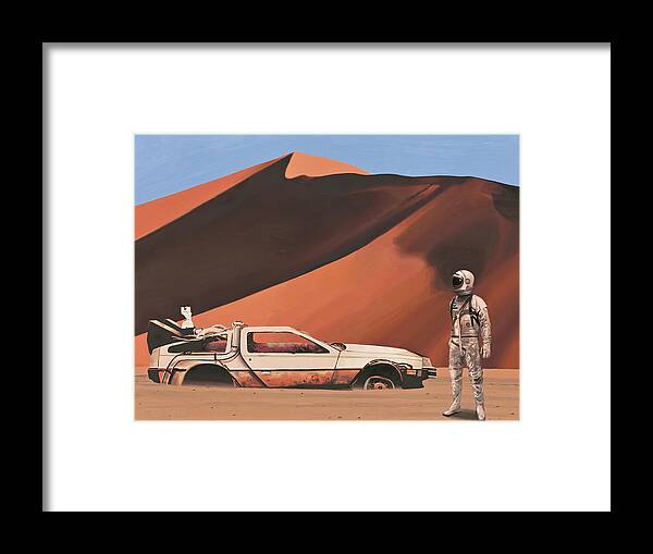 Astronaut Framed Print featuring the painting Forgotten Time Machine by Scott Listfield