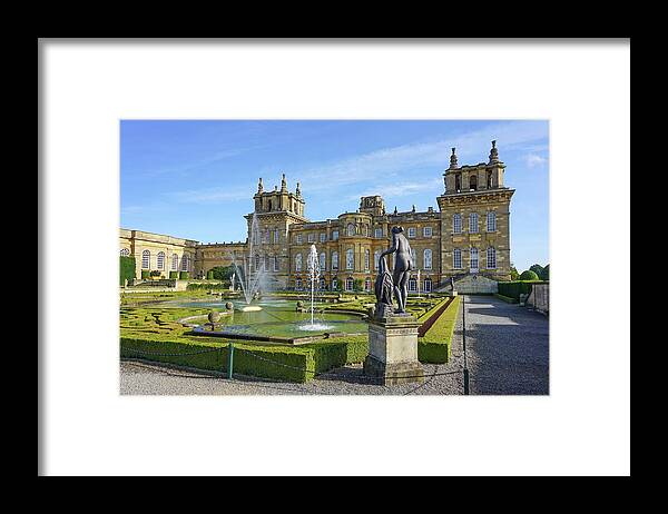 Blenheim Framed Print featuring the pyrography Formal Garden Blenheim Palace by Joe Winkler