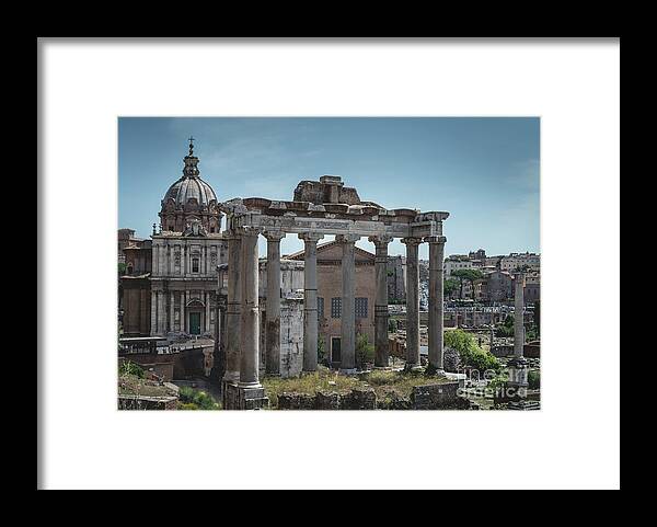 Foro Framed Print featuring the photograph Foro Romano, Rome Italy 3 by Perry Rodriguez