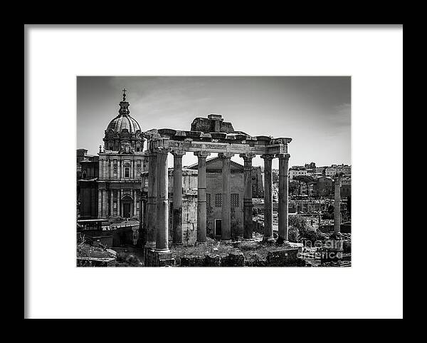 Foro Framed Print featuring the photograph Foro Romano, Rome Italy by Perry Rodriguez
