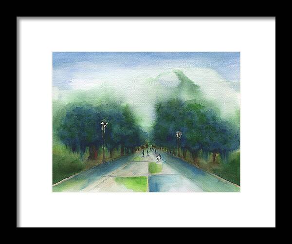 Forsyth Park Framed Print featuring the painting Forsyth Park 5 by Frank Bright