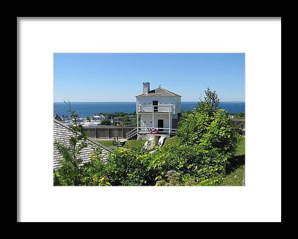 Fort Mackinac Framed Print featuring the photograph Fort Mackinac West Blockhouse by Keith Stokes