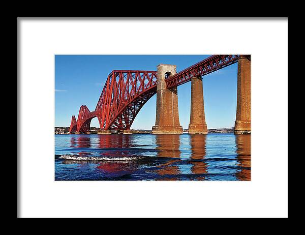 Forth Bridge Framed Print featuring the photograph Forth Bridge by Micah Offman