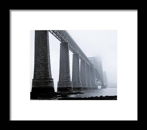 �forth Bridge� Framed Print featuring the photograph Forth Bridge Mono by Ray Devlin