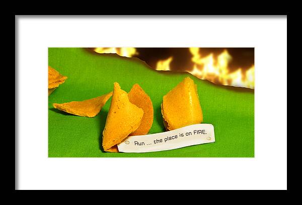 Fortune Cookie Framed Print featuring the photograph Fortune Cookie by Larry Mulvehill