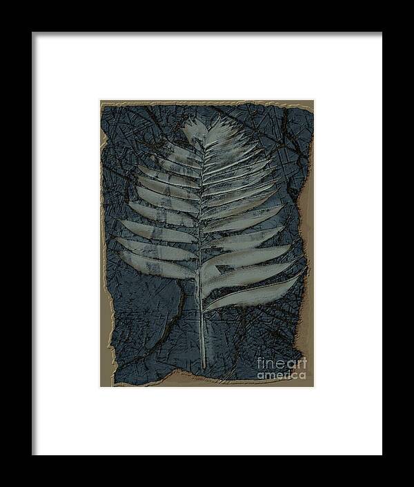Digital Art Framed Print featuring the digital art Fossil Palm by Delynn Addams