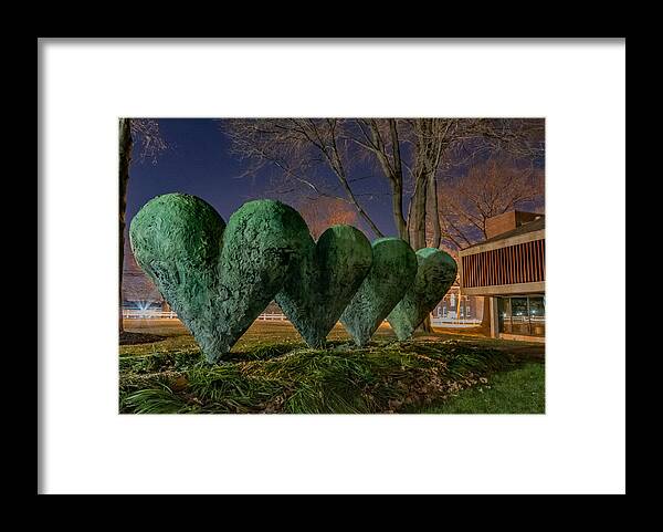 Christmas Framed Print featuring the photograph Four Hearts by Brian MacLean