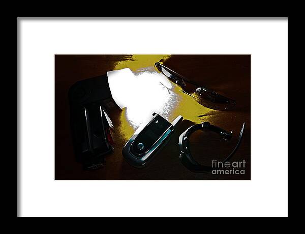 Flash Framed Print featuring the photograph Four Objects by Steven Dunn