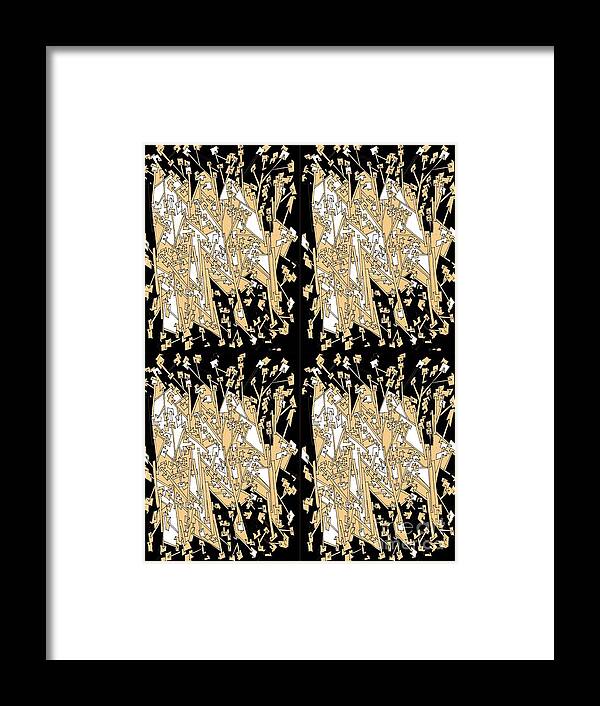 Abstract Graphic Art Framed Print featuring the mixed media Four Paper Trails by Nancy Kane Chapman