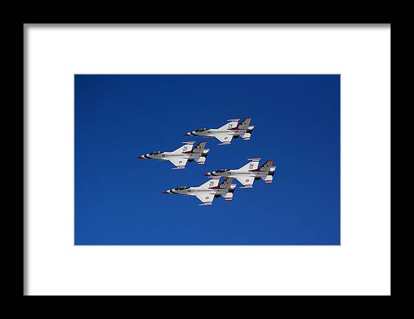 Atlantic City Airshow Framed Print featuring the photograph Four Thunderbirds by Raymond Salani III