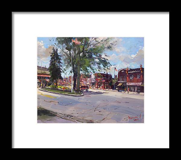 Fourth Of July Framed Print featuring the painting Fourth of July in North Tonawanda by Ylli Haruni