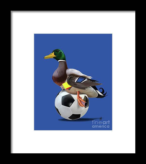 Illustration Framed Print featuring the digital art Fowl Colour by Rob Snow