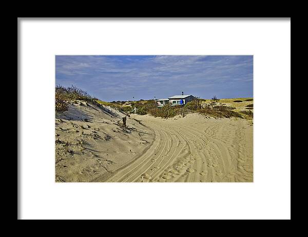 Dune Shack Framed Print featuring the photograph Fowler Shack Approach by Marisa Geraghty Photography