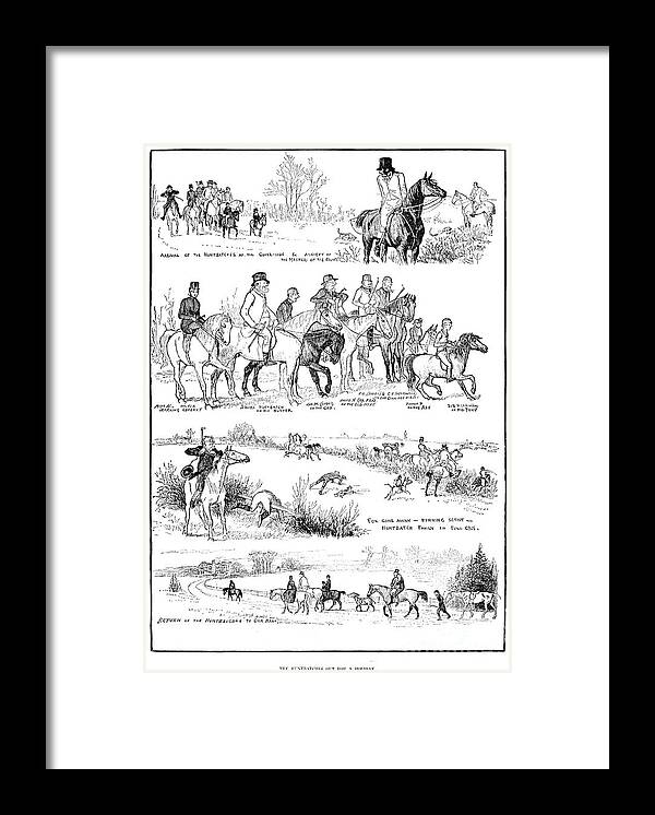 1878 Framed Print featuring the photograph Fox Hunting by Granger