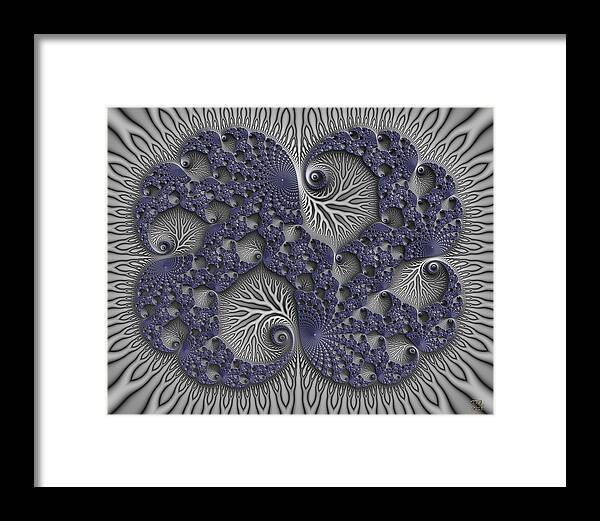 Abstract Framed Print featuring the digital art Fractal Biome by Manny Lorenzo