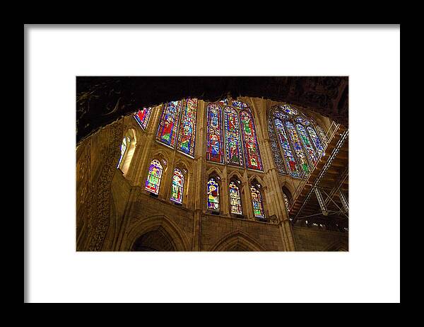 Stained Glass Framed Print featuring the photograph Fragments of Beauty by HweeYen Ong