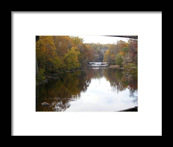 Autumn Framed Print featuring the photograph Framed Autumn River by Emery Graham