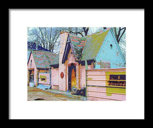Old House Framed Print featuring the mixed media Frank Lloyd Wrong by Dominic Piperata