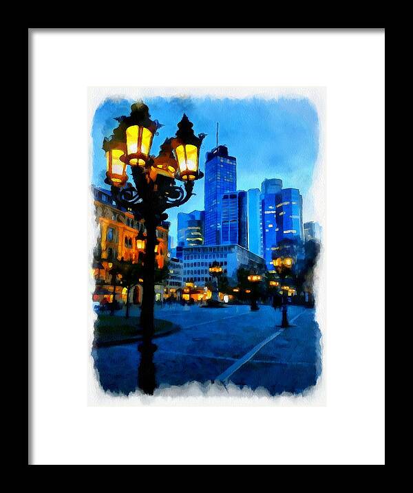 Germany Framed Print featuring the photograph Frankfurt Nights by Mikhail Chistyakov