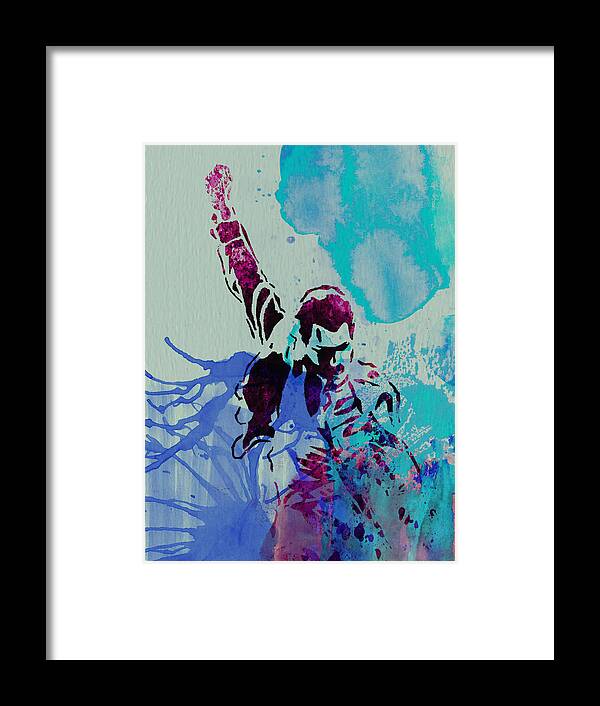 Freddie Mercury Framed Print featuring the painting Freddie Mercury by Naxart Studio