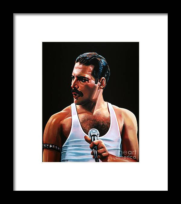 Freddie Mercury Framed Print featuring the painting Freddie Mercury by Paul Meijering