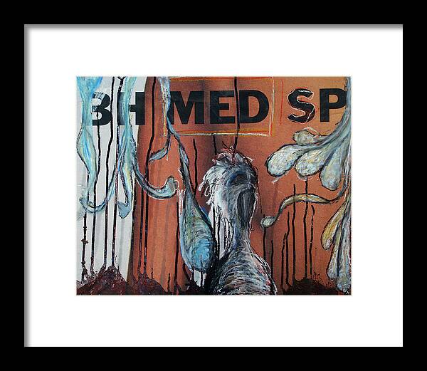 Oil Pastel Framed Print featuring the painting Free Art Number 1005 by Mark M Mellon