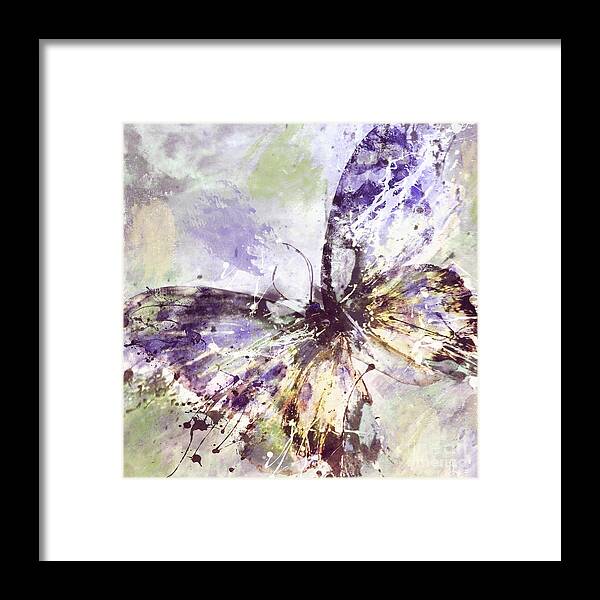 Butterfly Framed Print featuring the painting Free Butterfly by Mindy Sommers