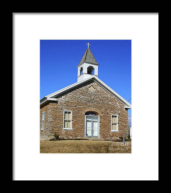 Churches Framed Print featuring the photograph Freedonia Baptist Church by Melissa Mim Rieman
