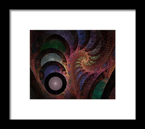 Abstract Framed Print featuring the digital art Freefall - Fractal Art by Nirvana Blues