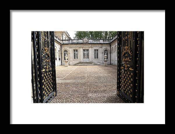 Courtyard Framed Print featuring the photograph French Courtyard by Andrew Fare