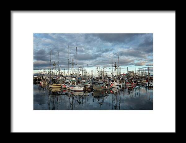 French Creek Marina Framed Print featuring the photograph French Creek In Winter by Randy Hall