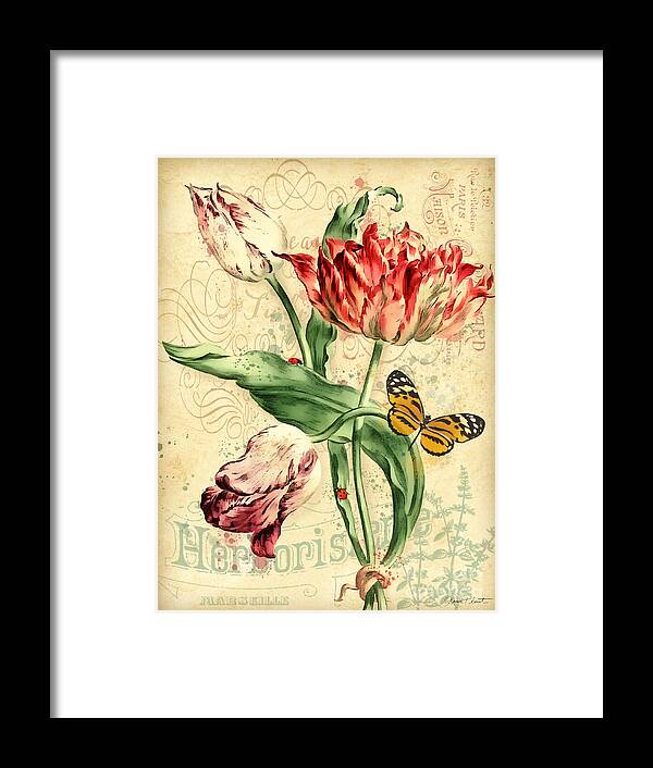  Washy Framed Print featuring the painting French Florals-JP3835 by Jean Plout