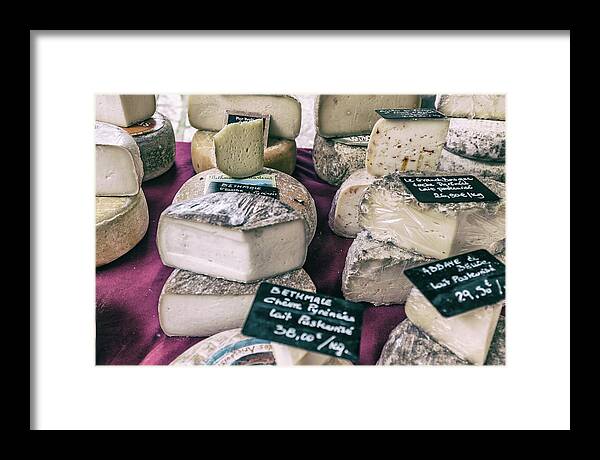 French Market Framed Print featuring the photograph French Market Finds - Cheese by Georgia Clare