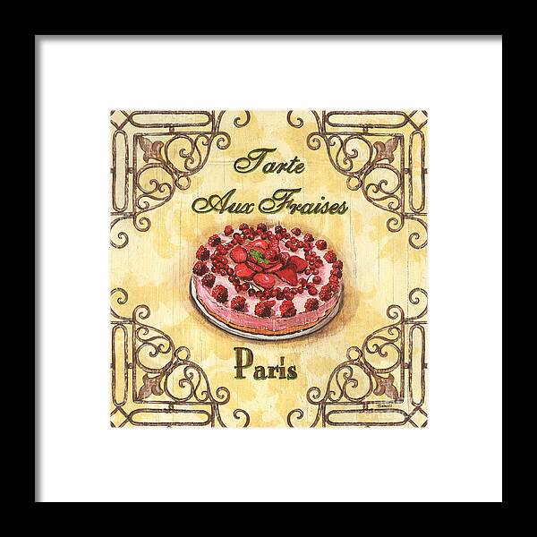 Cuisine Framed Print featuring the painting French Pastry 1 by Debbie DeWitt