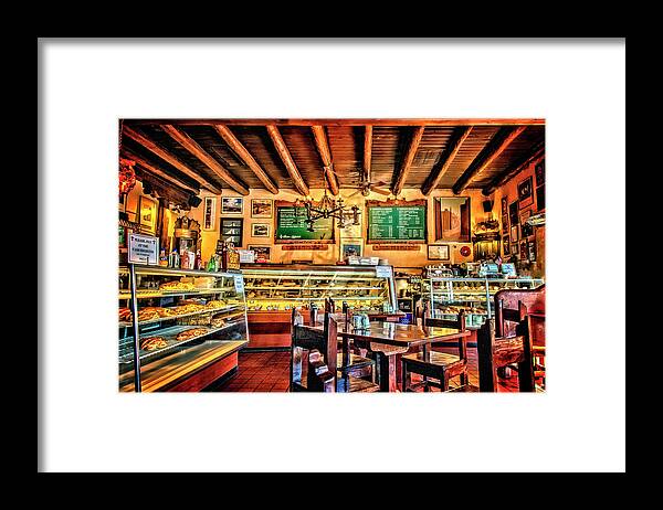 La Fonda Framed Print featuring the photograph French Pastry Shop by Diana Powell