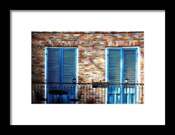 French Quarter Framed Print featuring the painting French Quarter Balcony Morning by Barbara Chichester