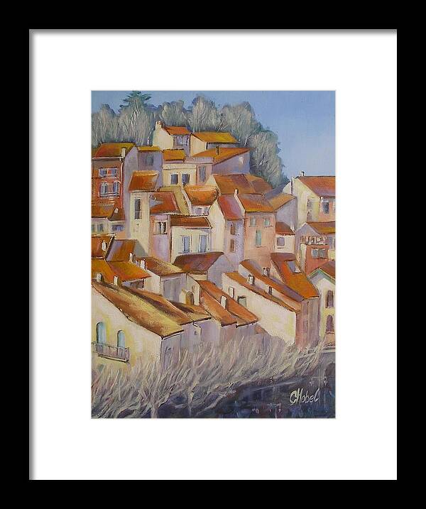 Rural Painting Framed Print featuring the painting French Villlage Painting by Chris Hobel