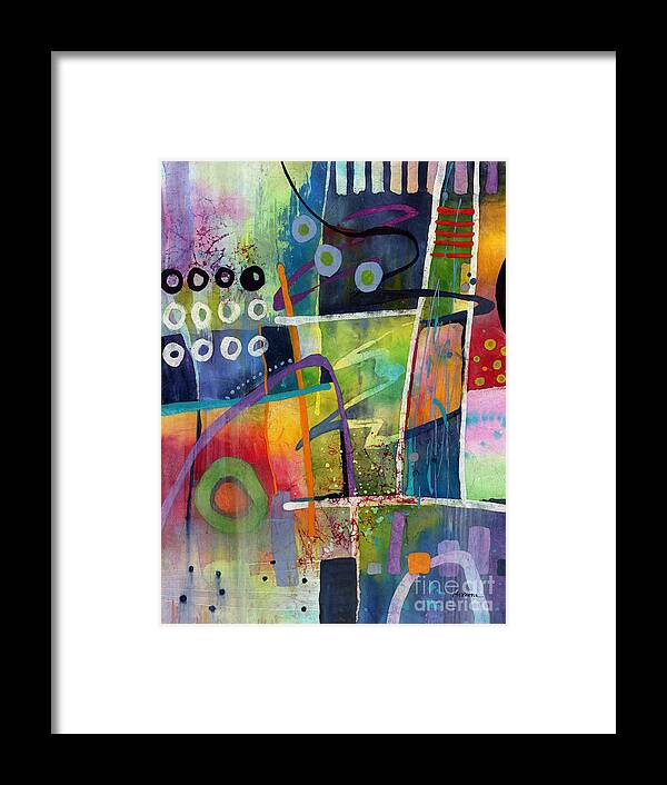 Abstract Framed Print featuring the painting Fresh Jazz by Hailey E Herrera