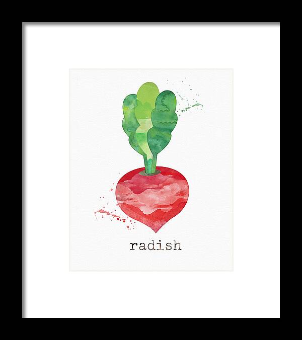 Radish Framed Print featuring the painting Fresh Radish by Linda Woods